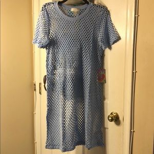 Light Blue mesh bodycon dress